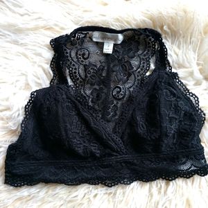 Black lace bralette